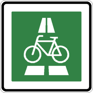 Panneau de signalisation : "Autoroute" cyclable