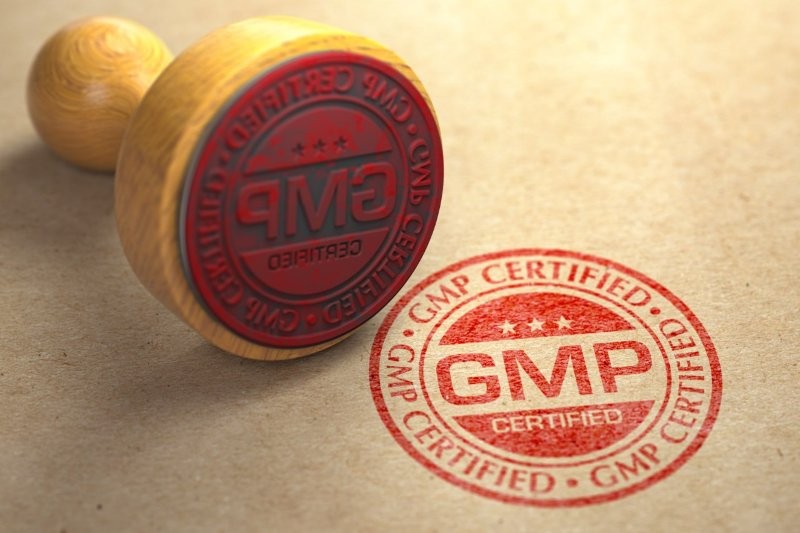 Stempel mit dem Aufdruck ‚GMP‘