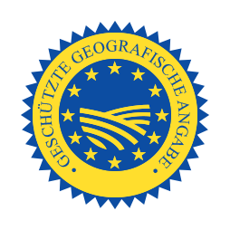 Logo du label de qualité européen Geschützte geografische Angabe (g.g.A.)