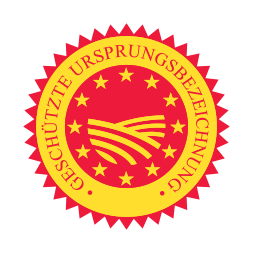 Logo du label de qualité européen Geschützte Ursprungsbezeichnung (g.U.)