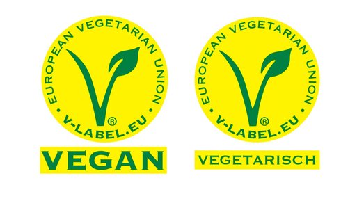 Logo des labels Vegan et Végétarien