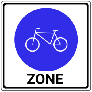 Panneau de signalisation : Début d'une zone cyclable