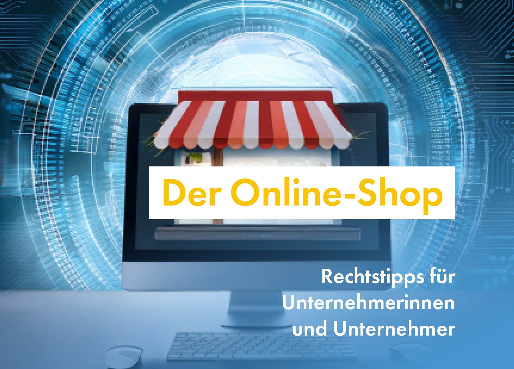 Deckblatt der Broschüre „Der Online-Shop“.