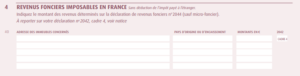 Screenshot des Abschnitts 4 des französischen Steuerformulars Nr. 2047.