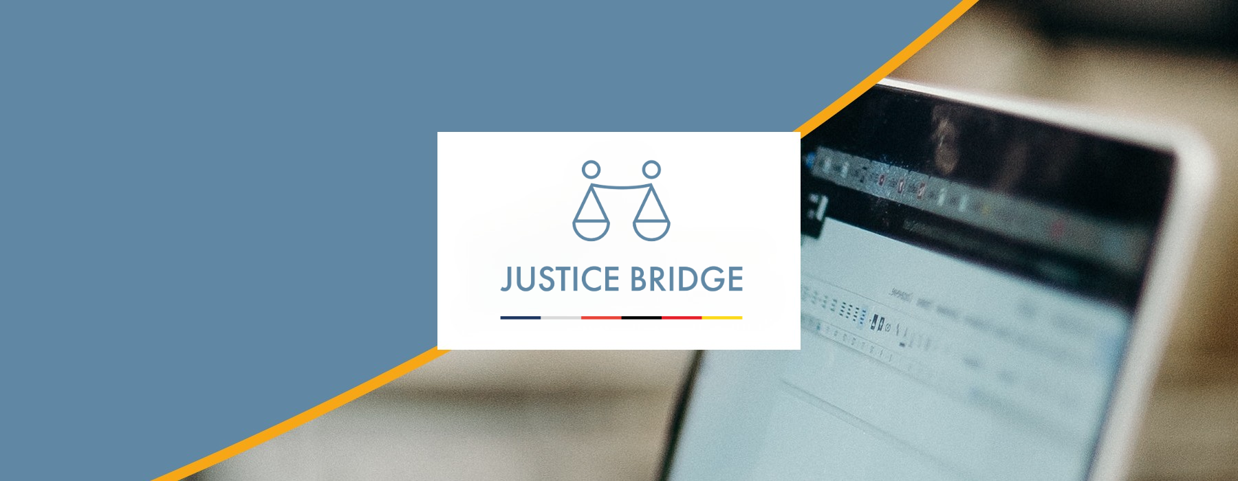 Banner des Kontaktformulars des Projekts "Justice Bridge"