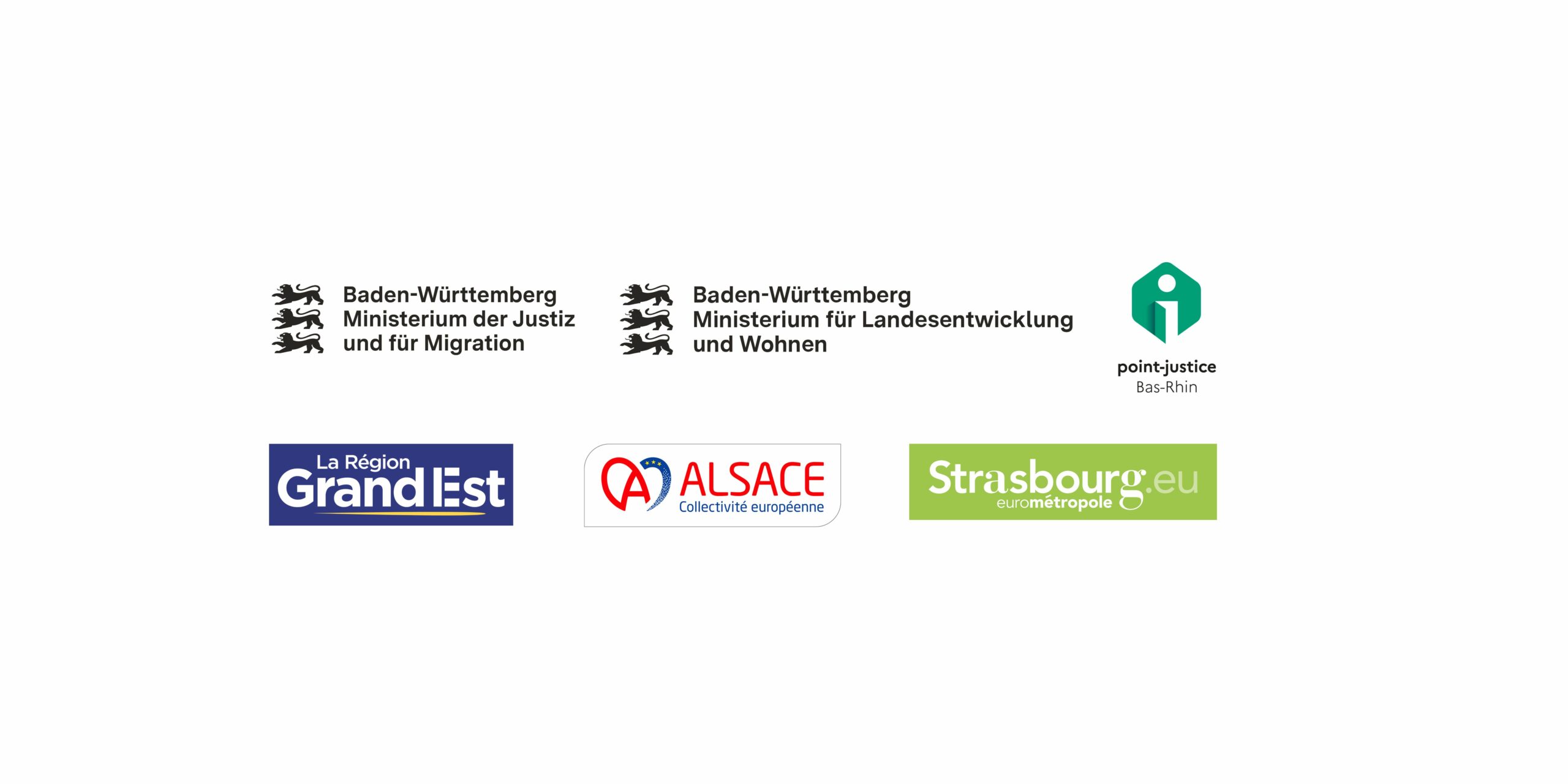 Logos des financeurs de Justice Bridge 2027