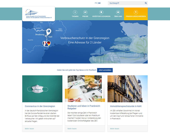 Internetseite des Zentrums für Europäischen Verbraucherschutz e.V.